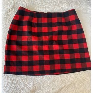 Plaid mini skirt